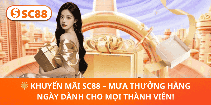 🌟 Khuyến Mãi SC88 – Mưa Thưởng Hàng Ngày Dành Cho Mọi Thành Viên!